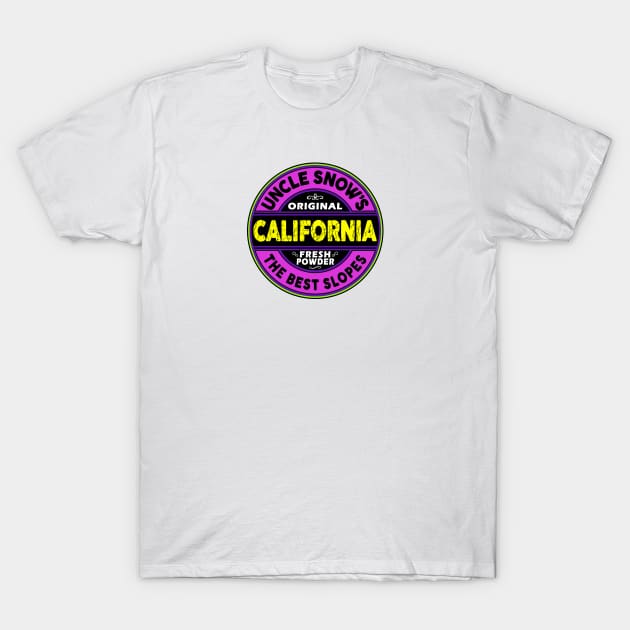 Skiing California Lake Tahoe Truckee Big Bear T-Shirt by heybert00